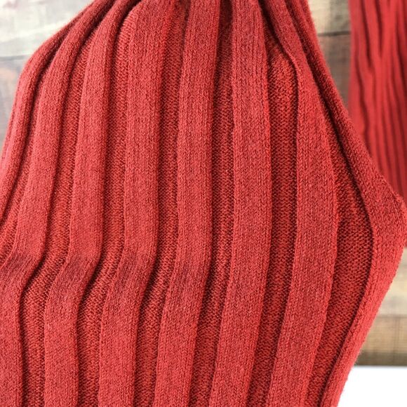 Sundance Sweater Red Orange V Neck Ribbed Knit Organic Cotton Blend Women’s XXL - Picture 7 of 16
